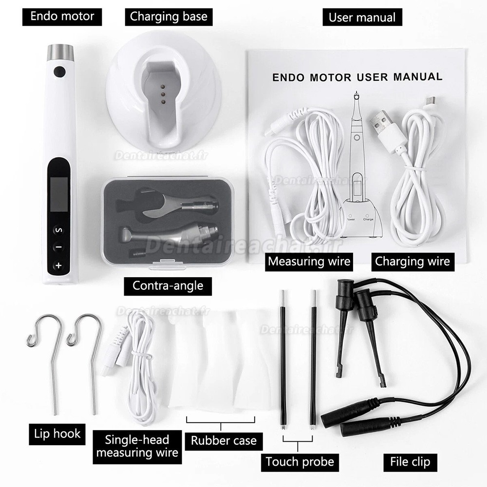 Moteur endo dentaire sans fil avec localisateur d'apex & reciproc